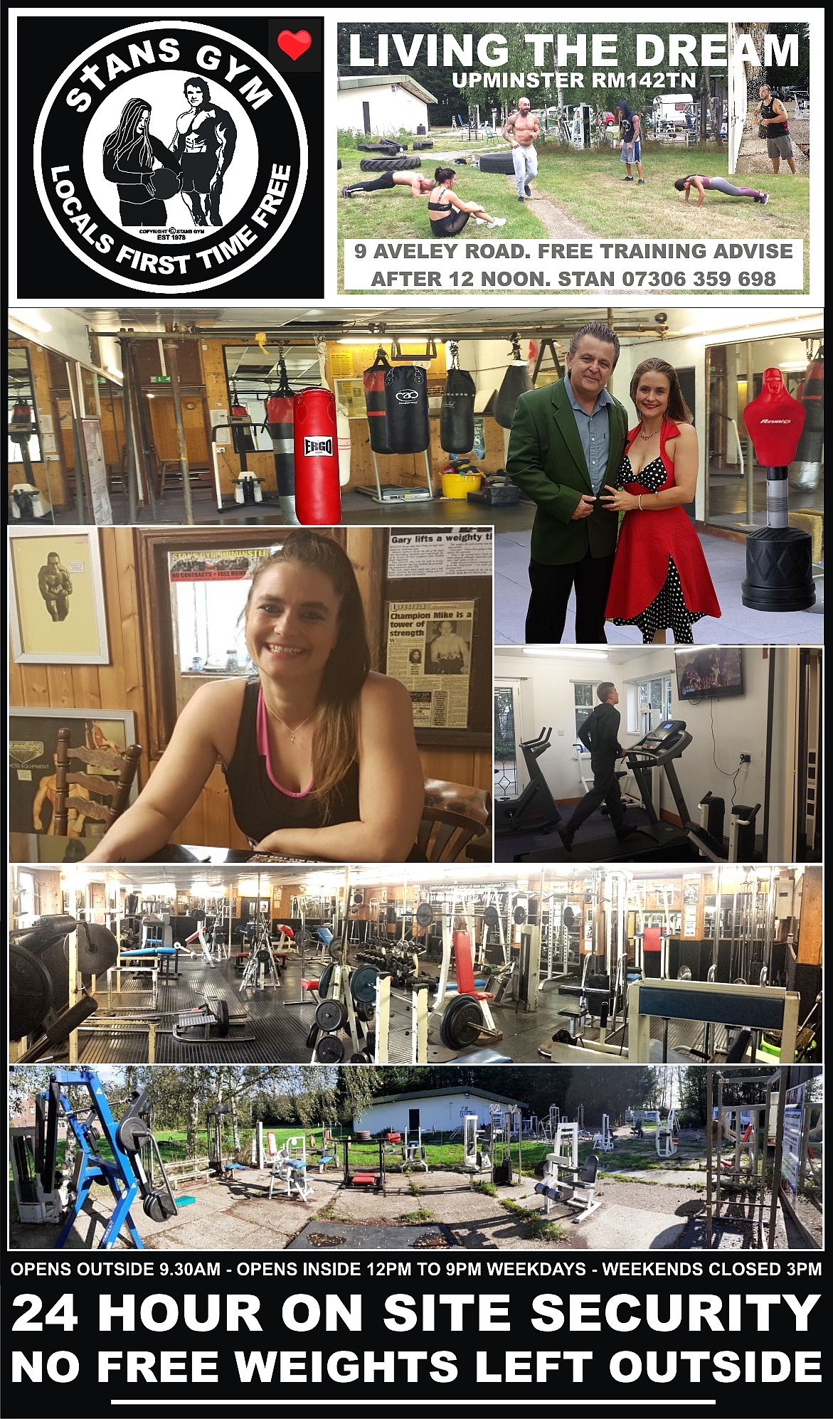 STANS GYM UPMINSTER ESSEX. FIRST TIME FREE,